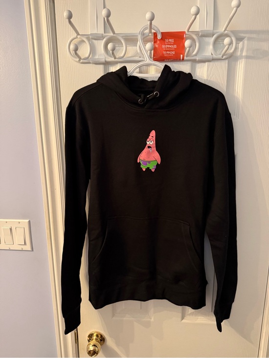 SpongeBob Squarepants Other - SpongeBob Squarepants Black Hoodie with Pink Patrick Star Graphic